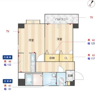 ルガーノ警固【10階】の間取り