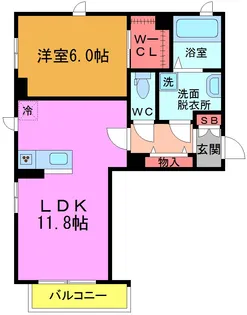 ドルチェヴィータ【1階】の間取り
