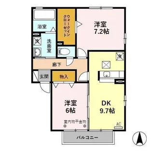 グレイスフル F【1階】の間取り