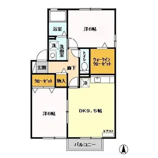 ラ・グラシューズ【2階】の間取り