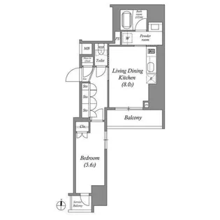 ACP Residence 錦糸町【8階】の間取り