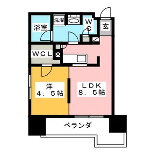 パークサイド金山【10階】の間取り