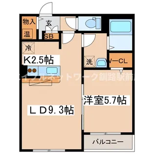 ロジュマン黒金(L o gement)【4階】の間取り