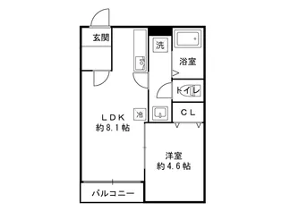 ホワイトピアニー イースト【2階】の間取り