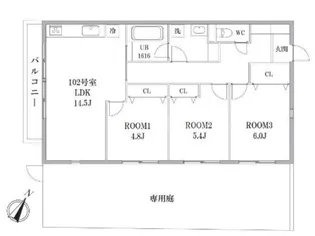ラブレアコート【2階】の間取り