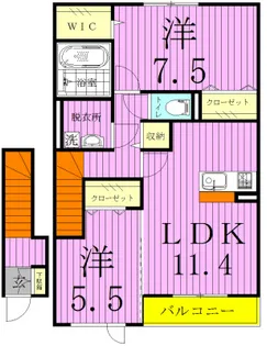 クリアシーズンズC【2階】の間取り