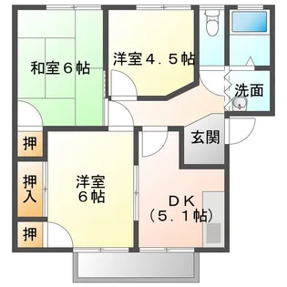 グリーンハイツ【2階】の間取り