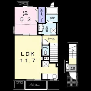 メゾン ラシュレ【2階】の間取り