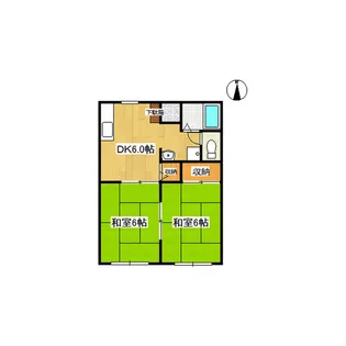 第6ASKコーポ【2階】の間取り