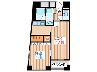 シャングリラ愛川【4階】の間取り