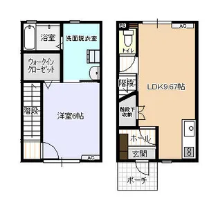 ビオラ新富山A棟【1階】の間取り