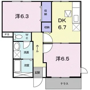 パルテールI【1階】の間取り
