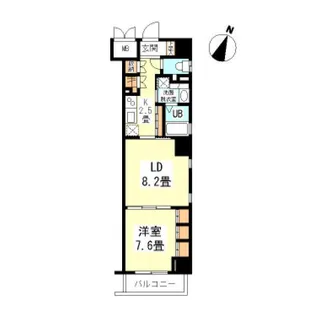 レスプリヴァルール【6階】の間取り