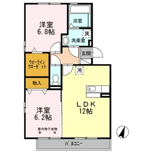 メゾンプレーヌ天竜川A【3階】の間取り