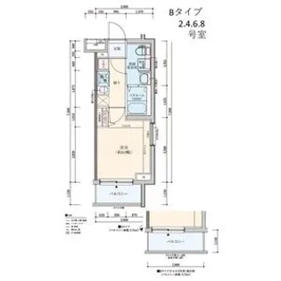 グランドロアール上新庄【2階】の間取り