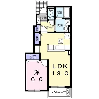 エクメーネセトル C【1階】の間取り