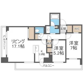 シティタワー札幌【10階】の間取り