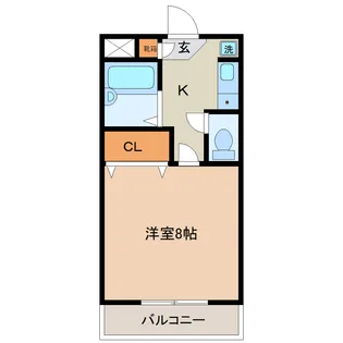 愛宕橋ハイツ【2階】の間取り