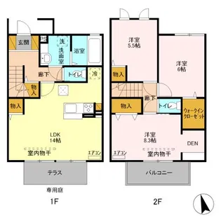 ピーノ・ポルト Bの間取り