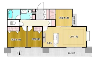 クリオ浦和常盤【8階】の間取り