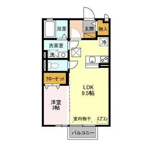 ソレイユ・レバン【1階】の間取り