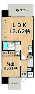 プレジオ三国EURO【10階】の間取り