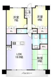 シャトレ大手町N棟【13階】の間取り
