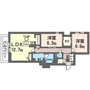 ラ グリシーヌ【1階】の間取り