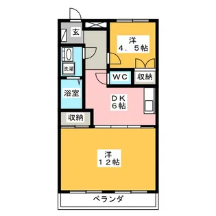 沢田レジデンス【1階】の間取り