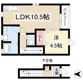 リーブルファイン日比津町1号棟【2階】の間取り