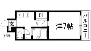 アッシュ宝塚【1階】の間取り