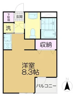 アーキシップ羽根木【2階】の間取り