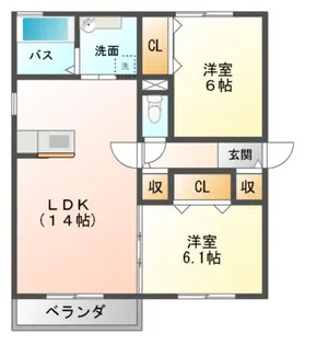ブランシェール【2階】の間取り