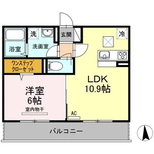 ル シェール A棟【1階】の間取り