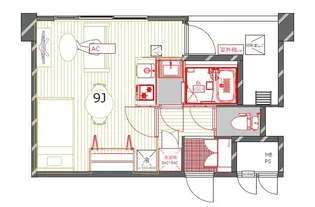 三敬中洲マンション【4階】の間取り