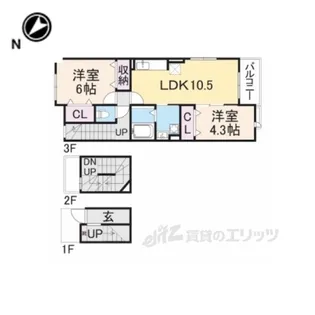 オーセンティック4【3階】の間取り