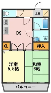 イーストヴィレッジ【1階】の間取り