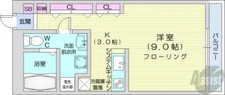 エルピーダ大通【3階】の間取り