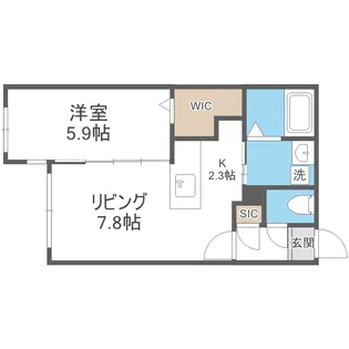 Riviera南郷(リヴィエラ南郷)【2階】の間取り
