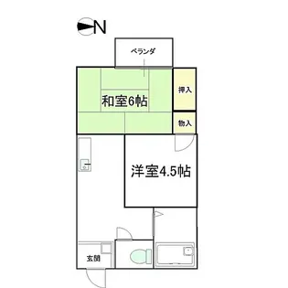 SUNハイツ【2階】の間取り