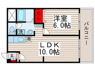 ツイン コートE【4階】の間取り