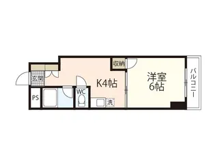 ローベンハイム永井【5階】の間取り