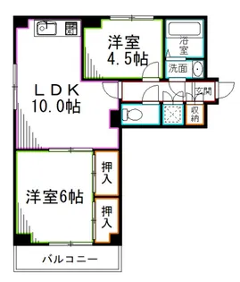 ビッグマンクレスト【1階】の間取り