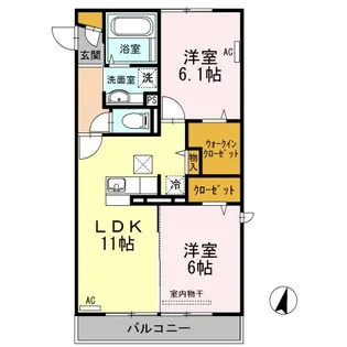 フォーチュンサガン【1階】の間取り