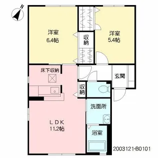 シェソワ II棟【1階】の間取り