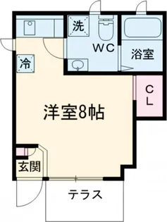 タウンカテッジ鹿骨【1階】の間取り