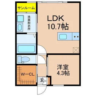 IL SOLE.B【1階】の間取り