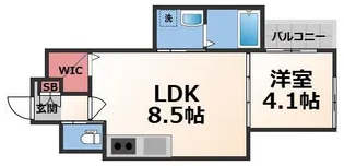 ルミエール放出【2階】の間取り