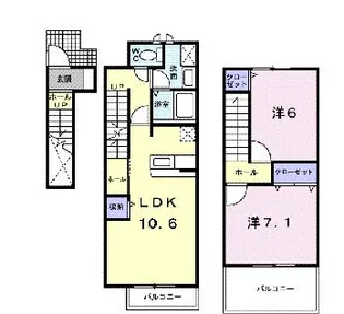 サニーレジデンス上野II【2階】の間取り