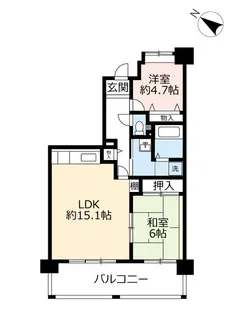 URHAT神戸・脇の浜【10階】の間取り